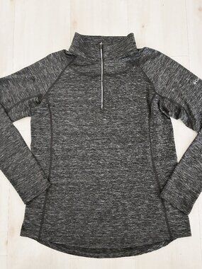 Columbia Sportswear Women's Heathered Charcoal 1/4 Zip Pullover Jacket Size L